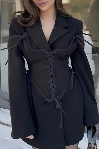 Costume Femme Élégant Blazer et Corset