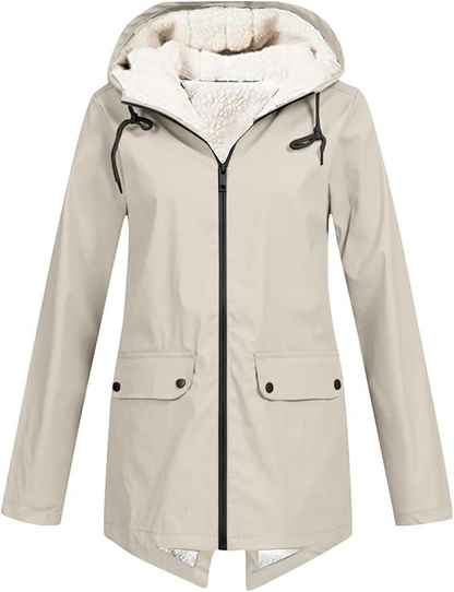 Veste Hiver Femme à Capuche Doublée et Chaude
