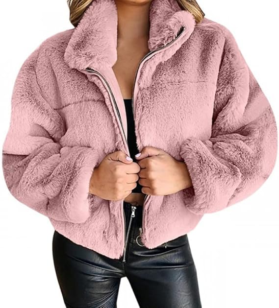 Manteau Femme Hiver Douillet - Veste Polaire Élégante Zippée