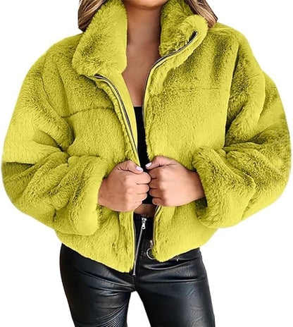 Manteau Femme Hiver Douillet - Veste Polaire Élégante Zippée