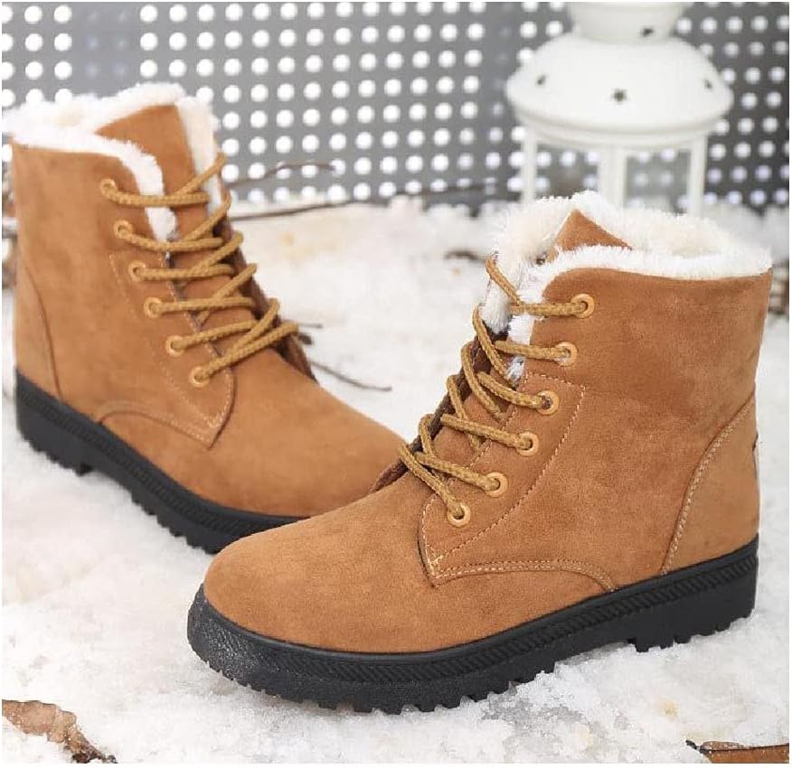 Bottes Hiver Femmes à Lacets Fourrées et Chauffantes - PanierRoyale