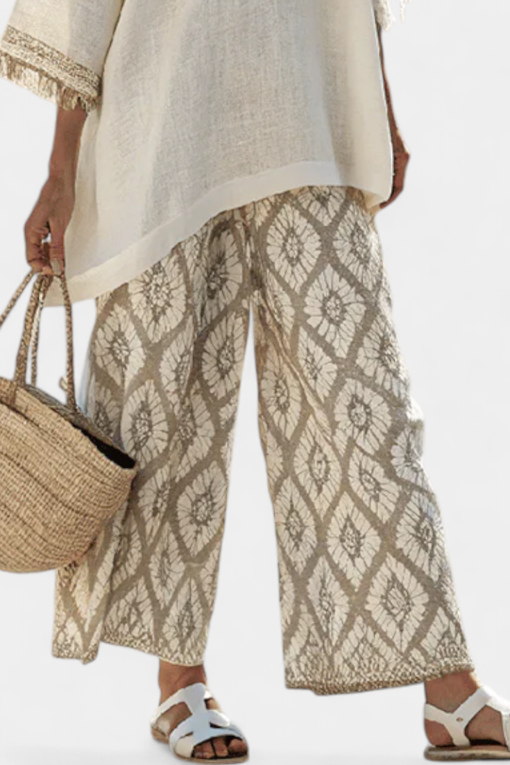 Pantalon Boho Femme Évasé et Confortable