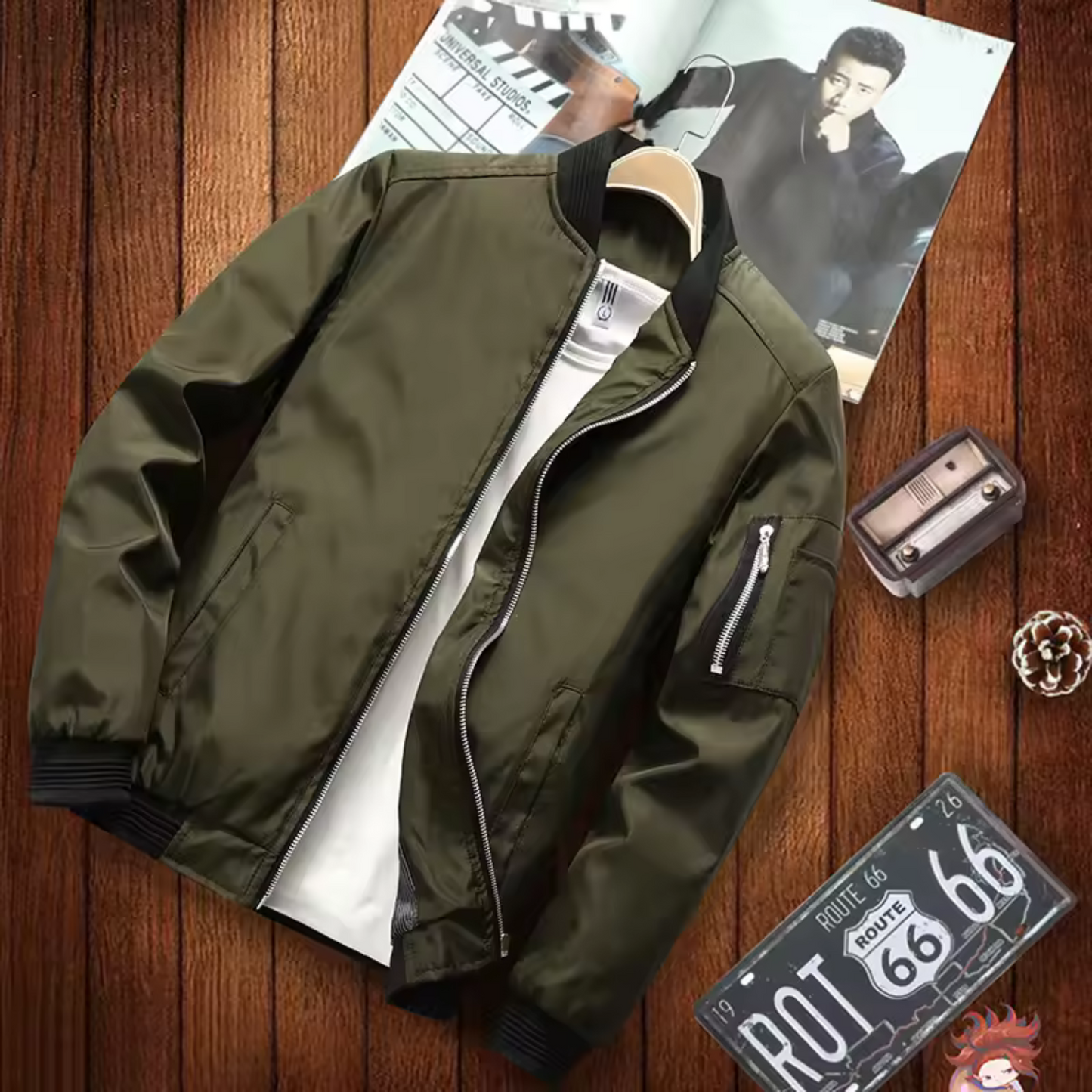 Blouson Homme Imperméable avec Poches et Capuche