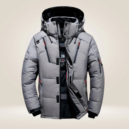 Veste Homme Duvet Coupe-Vent Chaude Coupe Ajustée