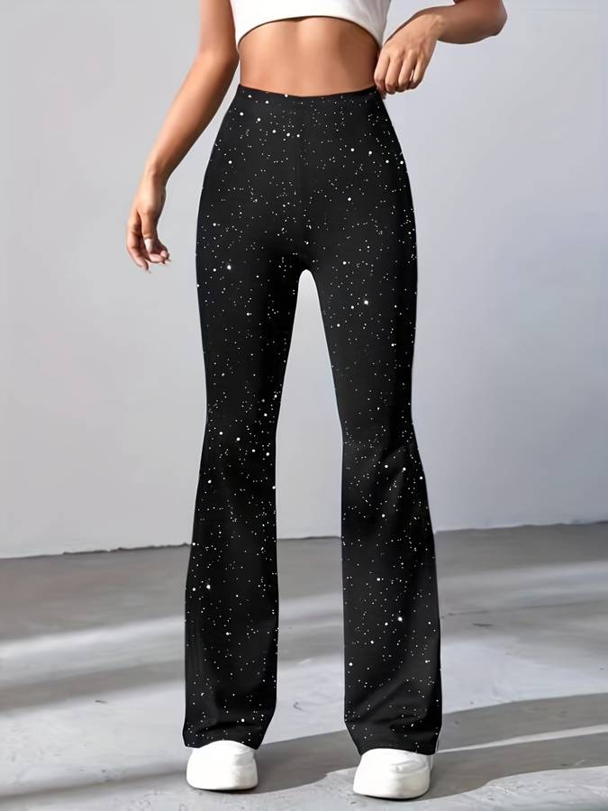 Pantalon Femme Élégant Taille Large pour Soirée