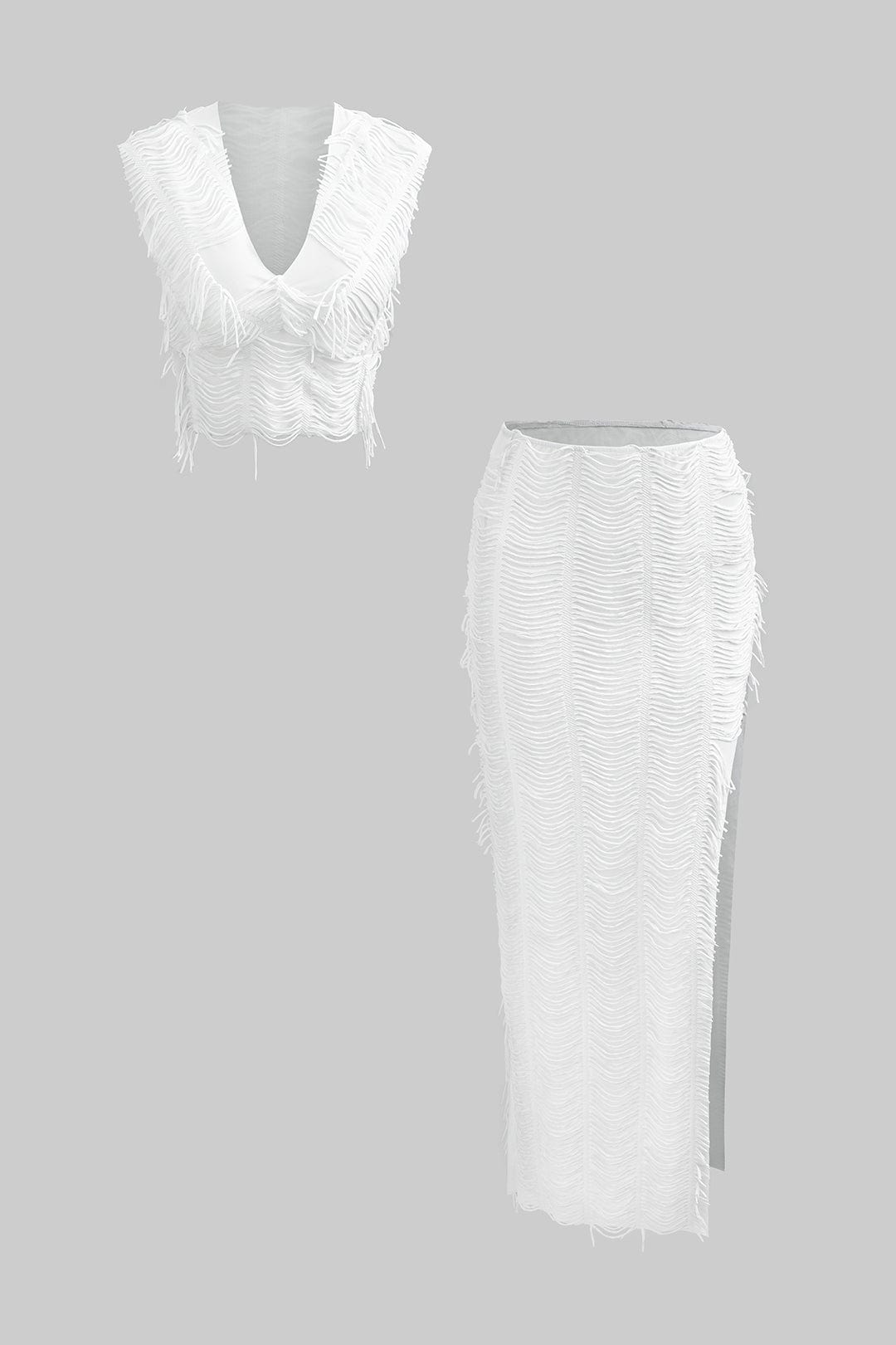 Jupe Charlene à Franges avec Top et Bas - BerlinGlamour