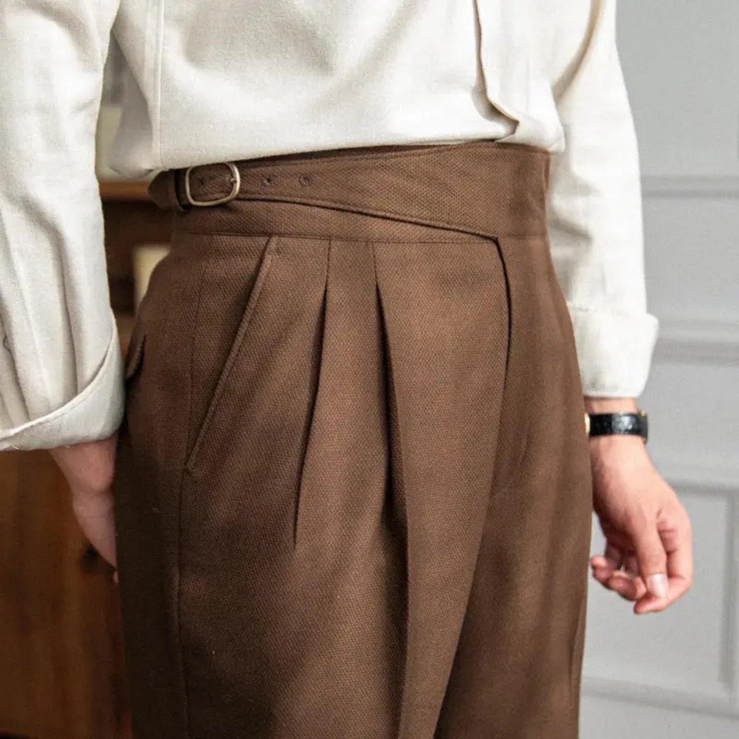 Pantalon Homme Droit Élégant et Confortable