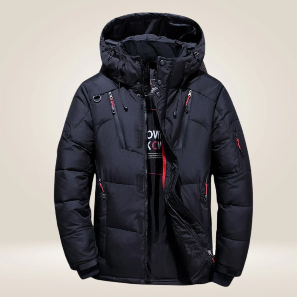 Veste Homme Duvet Coupe-Vent Chaude Coupe Ajustée