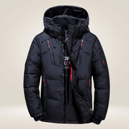Veste Homme Duvet Coupe-Vent Chaude Coupe Ajustée