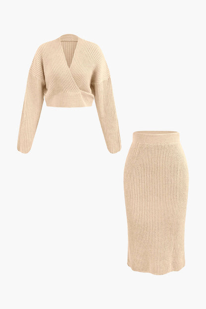 Robe Élégante Ensemble Col Rond et Jupe Pencil