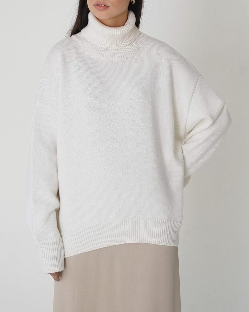 Pull Femme Grande Taille Col Montant Détente