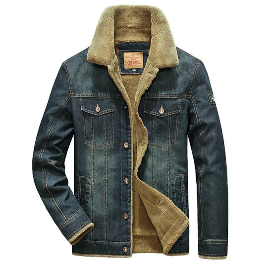 Veste Hiver Polaire Doublée Longues Manches Jeans - PanierRoyale