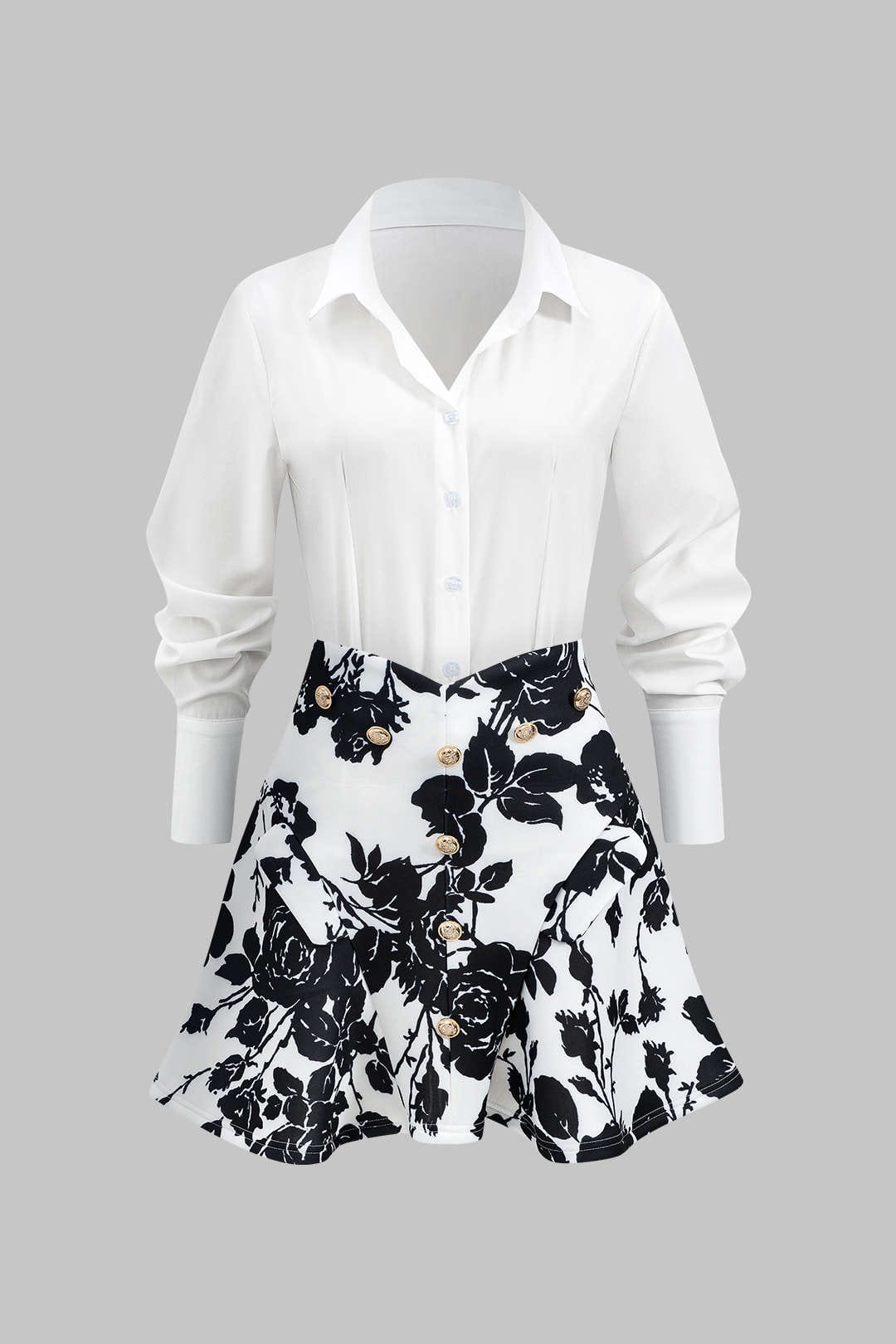 Robe Deux Pièces Élégante Blouse et Jupe Plissée - BerlinGlamour