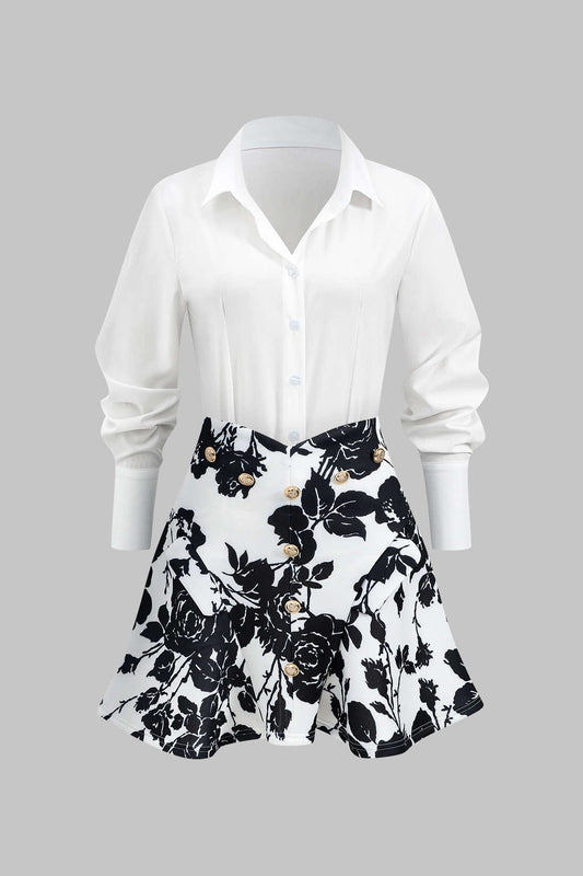 Robe Deux Pièces Élégante Blouse et Jupe Plissée - BerlinGlamour