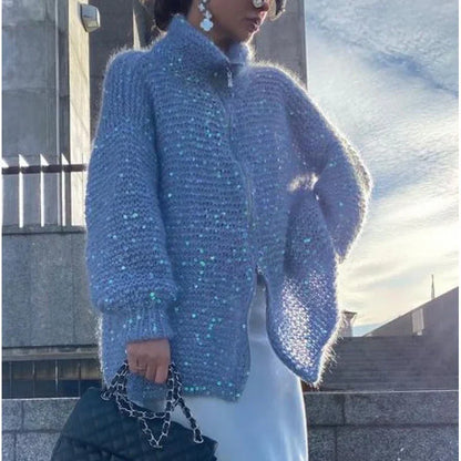 Gilet Femme Pailleté Glamour Élégant