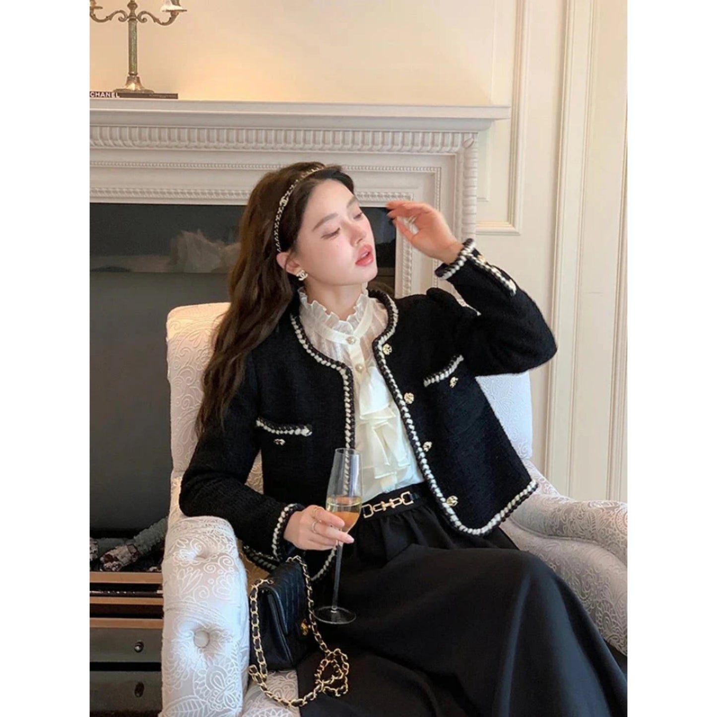 Veste Femme Noir Élégante et Chic - PanierRoyale