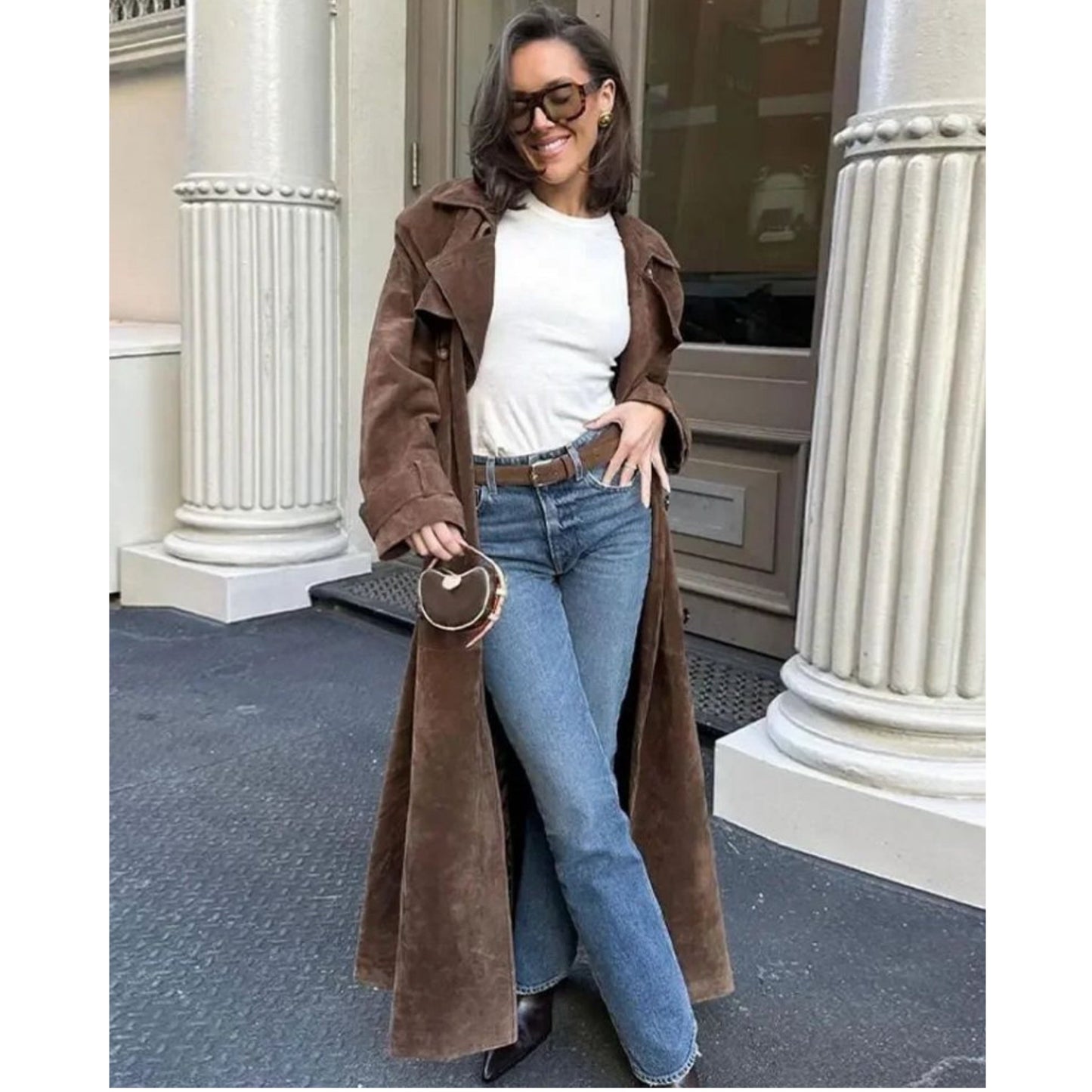 Manteau Femme Long Noir Élégant