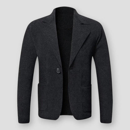 Veste Homme Élégante à Col Revers avec Fermeture Boutons