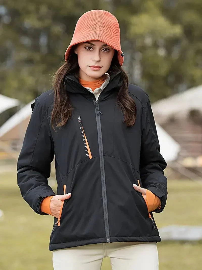 Doudoune Femme Hivernale avec Capuche et Manches Longues