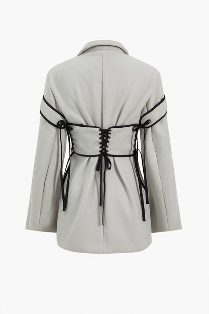 Costume Femme Élégant Blazer et Corset