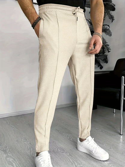 Pantalon Carreaux Slim Fit Élégant