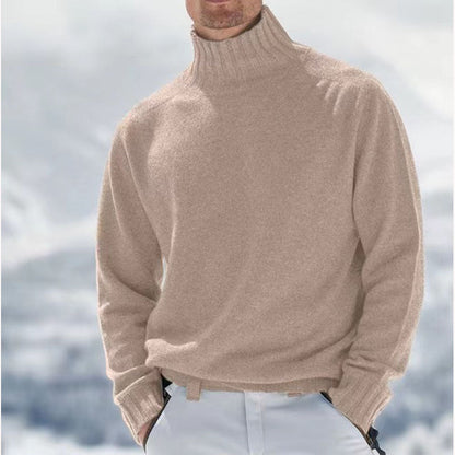 Pull Homme Hiver Laine Peignée Col Rond