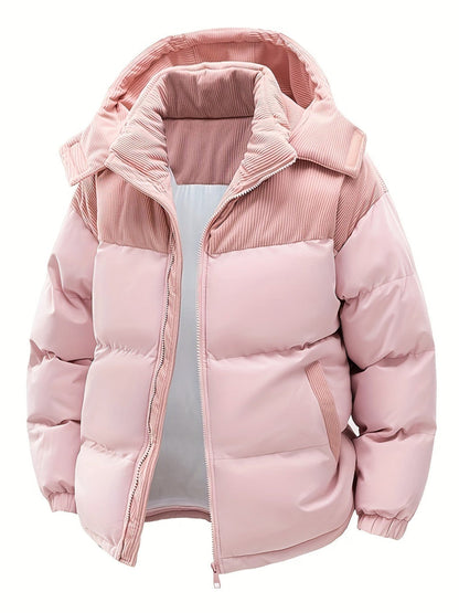 Veste Doudoune Femme Hiver avec Capuche Amovible