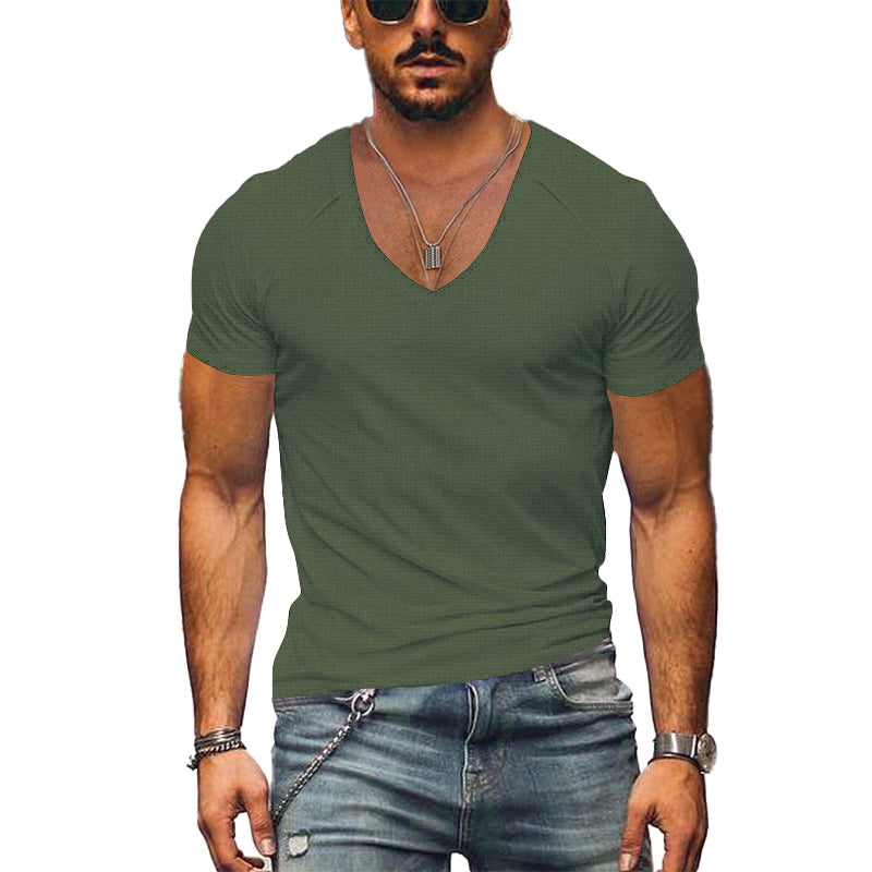 T-shirt Homme Col V Décontracté Moderne