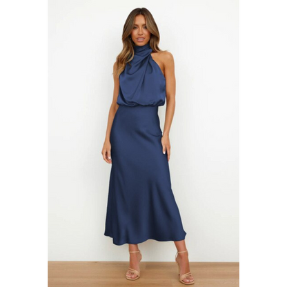 Robe Soirée Dos Nu Femme Taille Midi Élégante