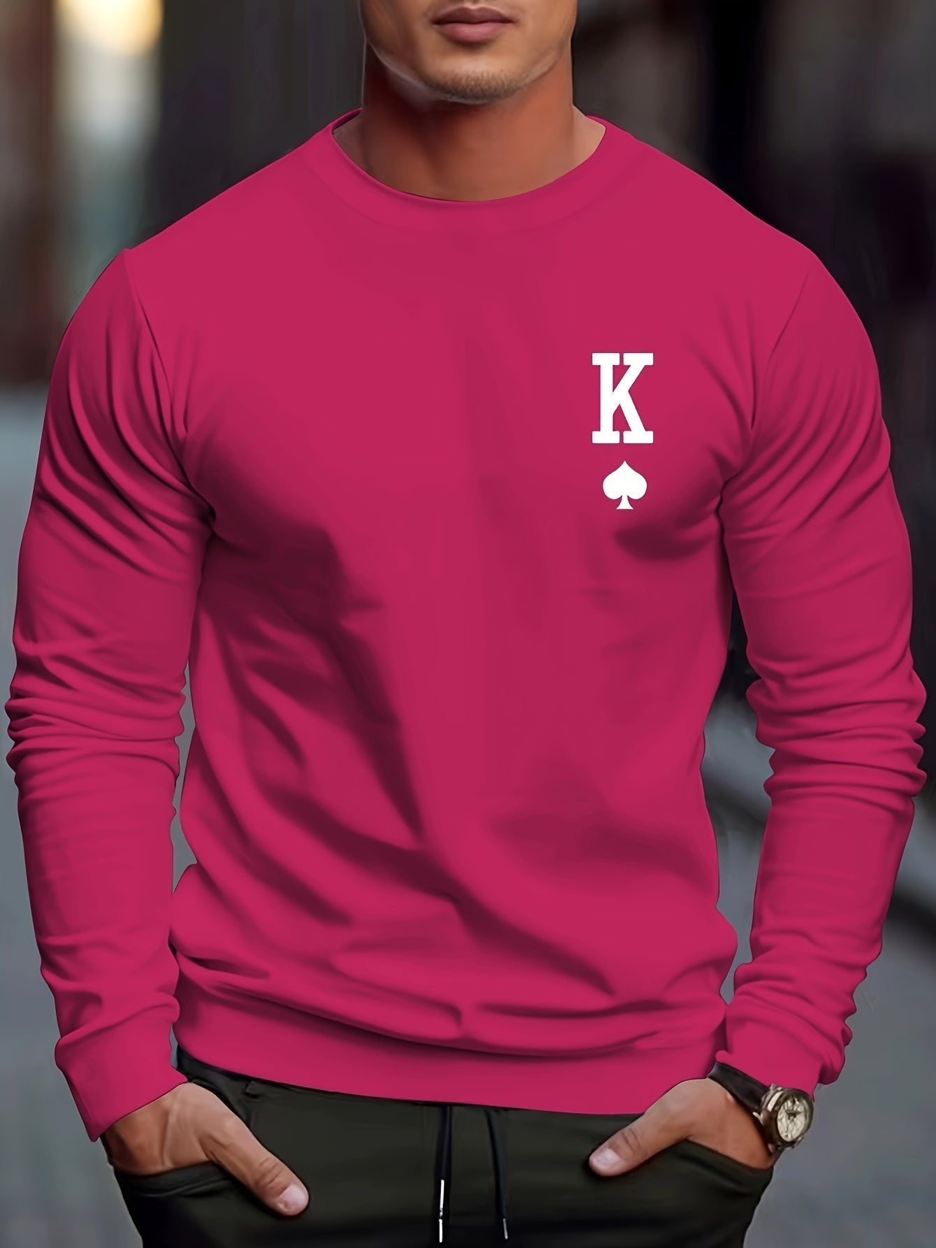 Sweat Homme Carreaux Classique Manches Longues