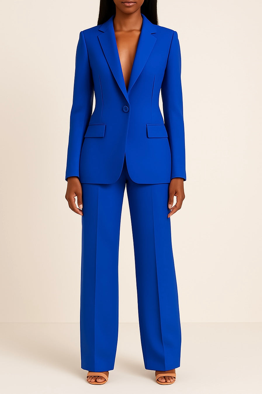 Costume Femme Élégant - Pantalon Tailleur Slim et Moderne