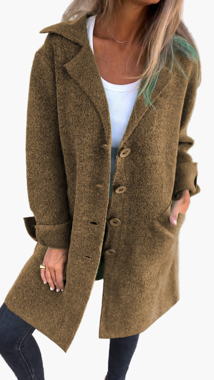 Manteau Femme Décontracté à Boutons