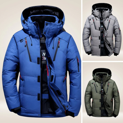 Veste Homme Duvet Coupe-Vent Chaude Coupe Ajustée
