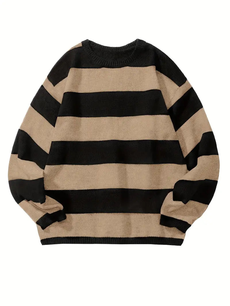 Pull Rayé Homme Classique et Confortable