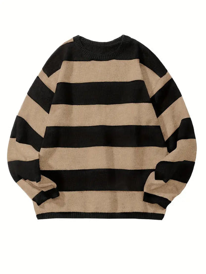 Pull Rayé Homme Classique et Confortable
