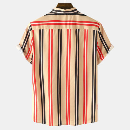 Chemise Homme Manche Courte imprimée Vintage