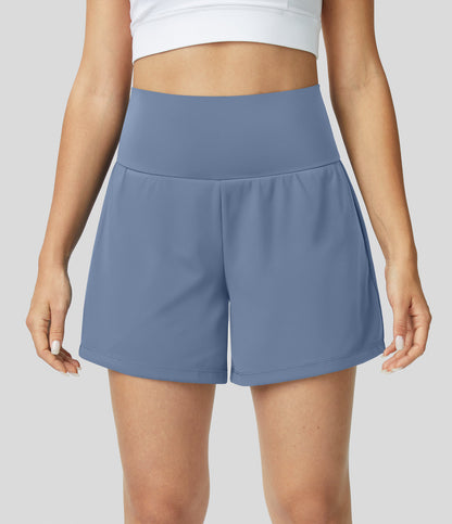 Shorts de Yoga 2 en 1 avec Poches pour Femme