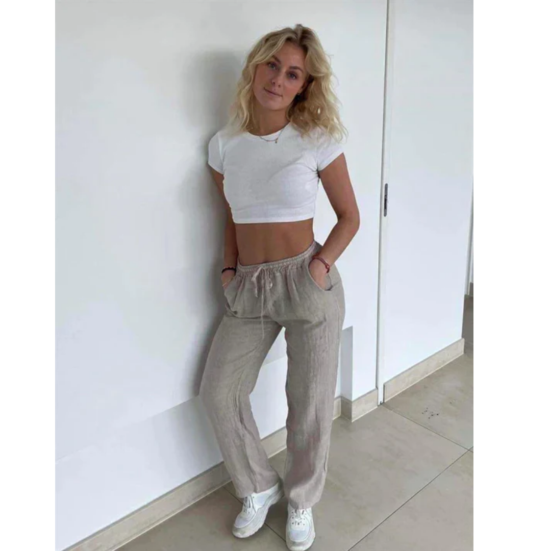 Pantalon Jogging Élastique Femme Confortable