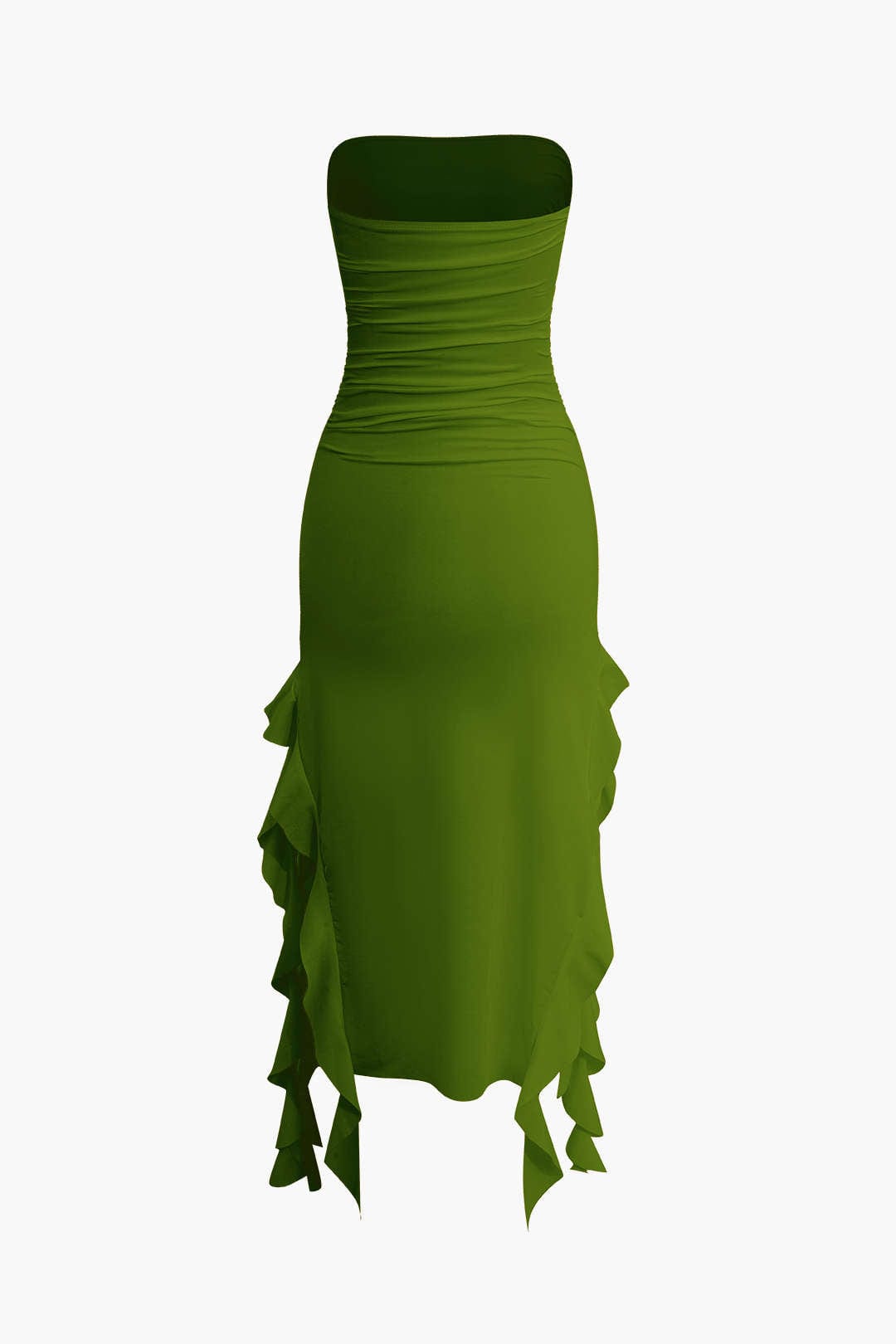 Robe Maxi Élégante avec Volants Féminins