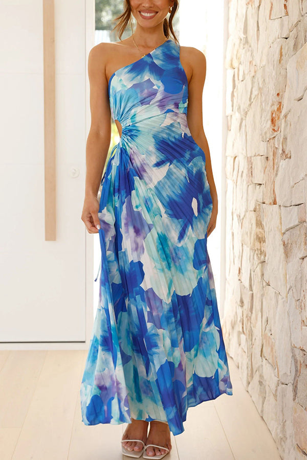 Robe Été Asymétrique avec Découpe et Jupon Fluide - BerlinGlamour