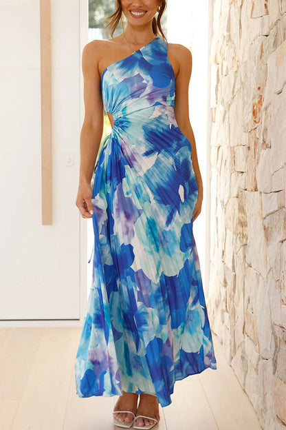 Robe Été Asymétrique avec Découpe et Jupon Fluide - BerlinGlamour