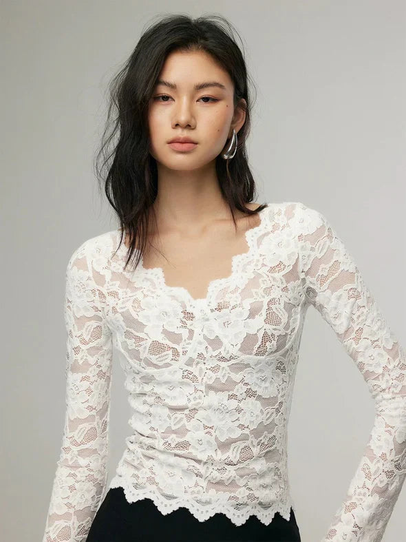 Robe Femme Longue Manche Florale Élégante