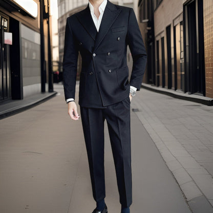 Costume Mariage Homme 2 Pièces Slim Fit Noir - PanierRoyale