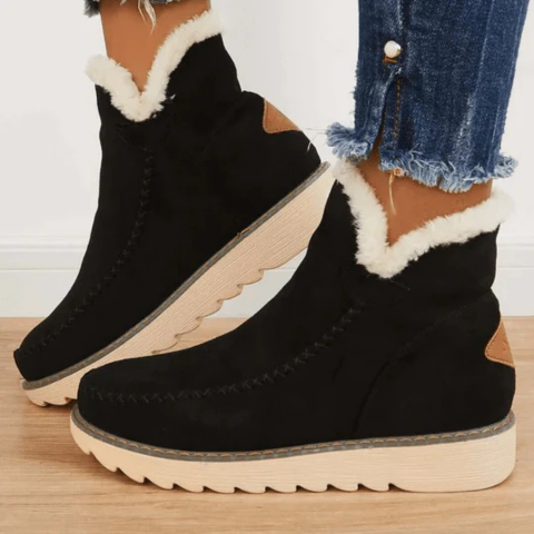 Bottes Femme Hiver Fourrure Artificielle Chaude - PanierRoyale