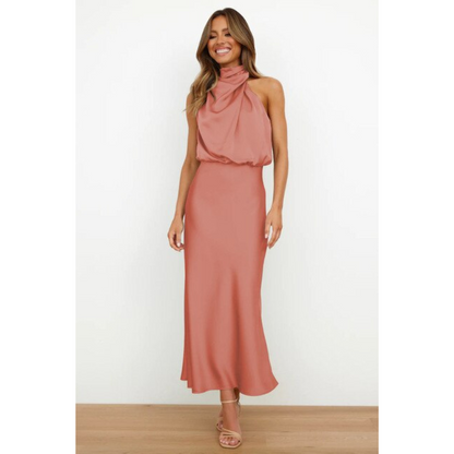 Robe Soirée Dos Nu Femme Taille Midi Élégante