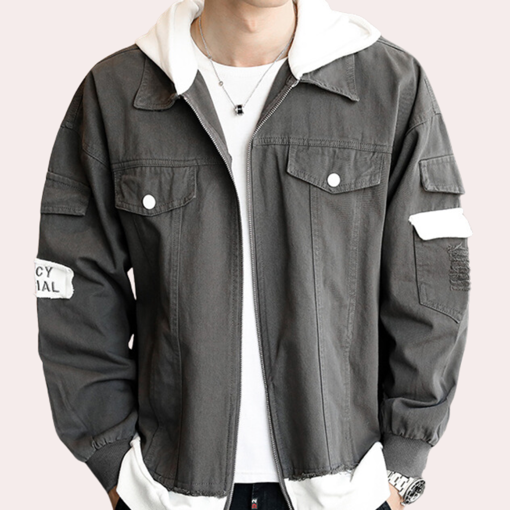 Veste en Jean à Capuche Élégante