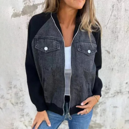 MINDY - Veste en Jean Décontracté pour l'Hiver pour Femmes