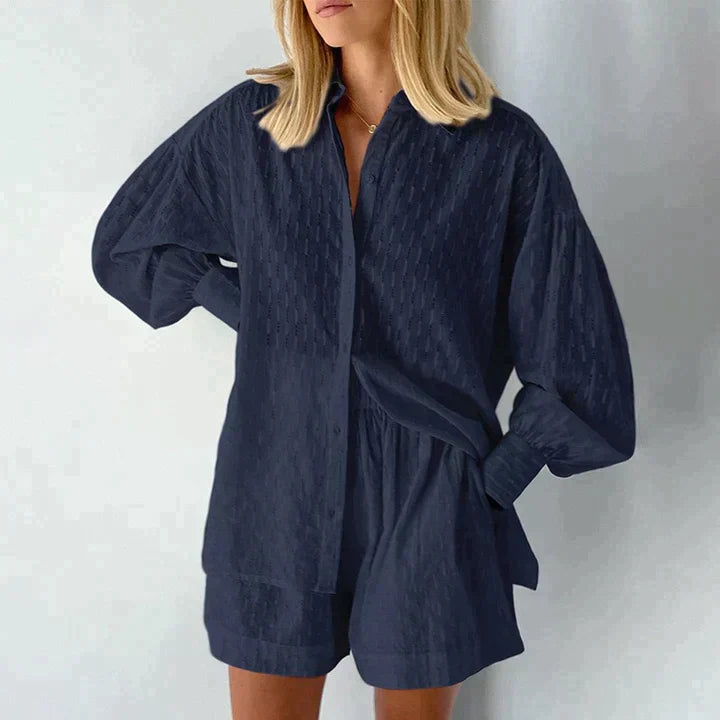 Ensemble deux pièces femme décontracté manches larges