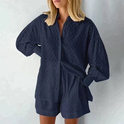 Ensemble deux pièces femme décontracté manches larges