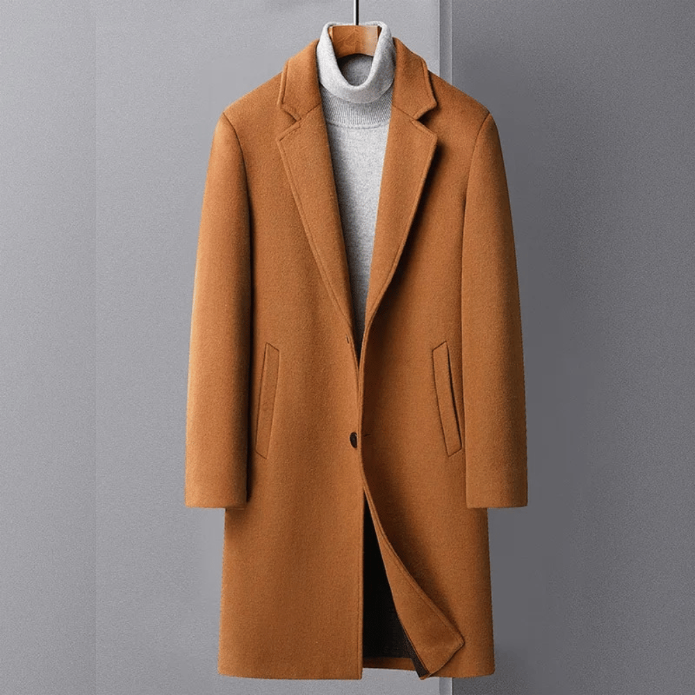 Manteau Homme Hiver Long Imperméable à Boutons - PanierRoyale